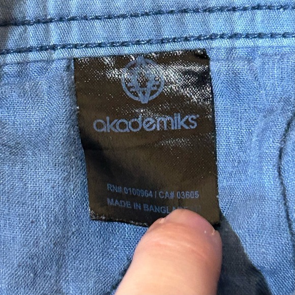 Akademiks Stretch Slim Fit Cargo Joggers Mens Pants Size 34x32 Blue Y2K HipHop - Picture 12 of 13